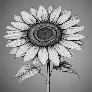 sunflower outline