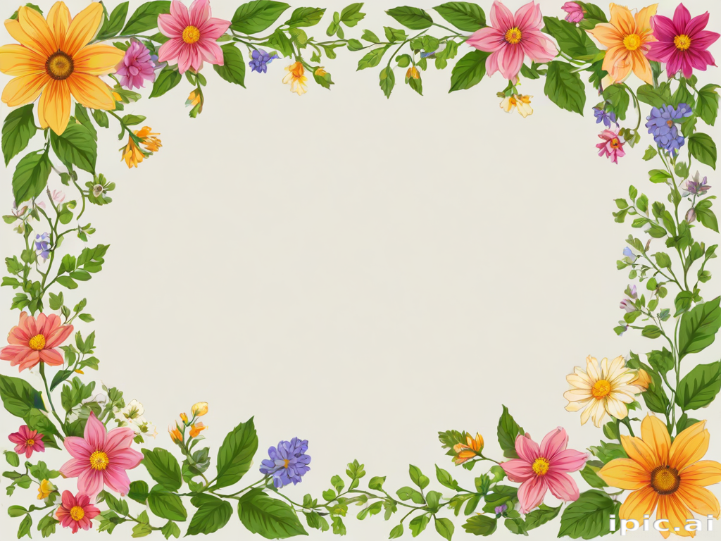 free flower border clipart