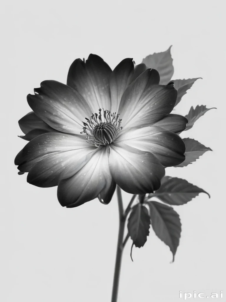 flower png black and white