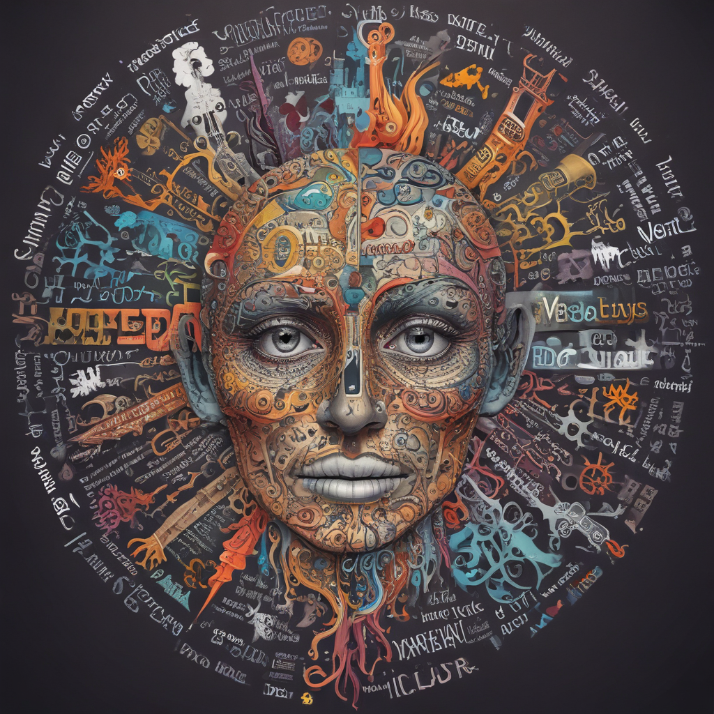 visual culture collage mind map colorful