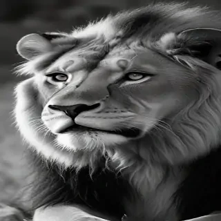 lion black and white pictures