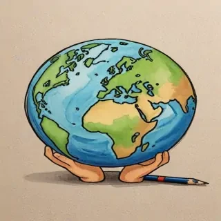 earth cartoon drawing