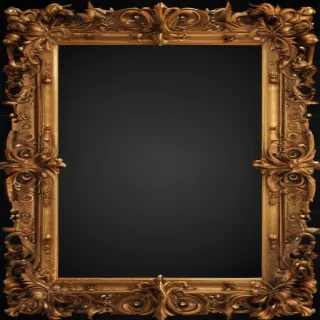 golden frame png transparent