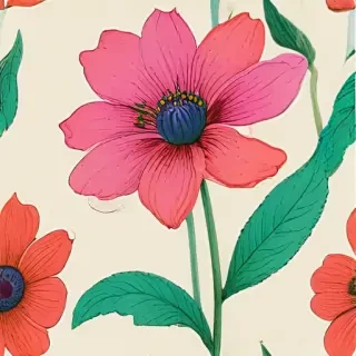 flower drawing with color