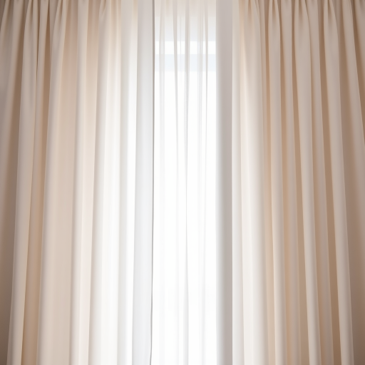 Create a high-resolution image of elegant white curtains flowing gently, captured with a DSLR camera using a 50mm lens at f/2.8, ISO 100, in natural light, slightly overhead view to enhance texture and softness.