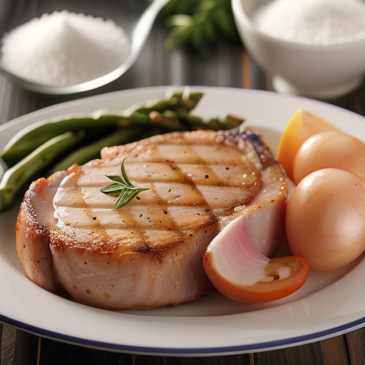 how much sodium is in pork chops