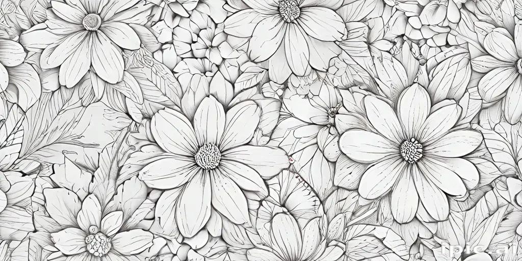 flower line art