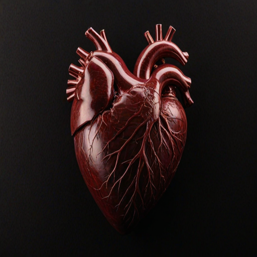heart with black background