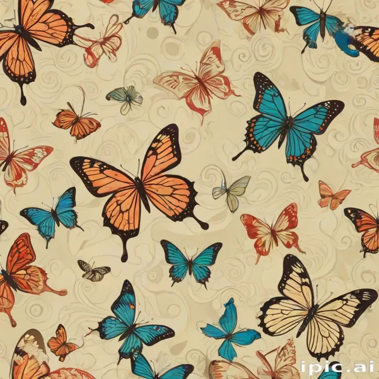 background with butterflies