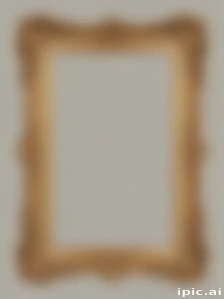 rectangle gold frame png
