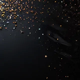 glitter on black background