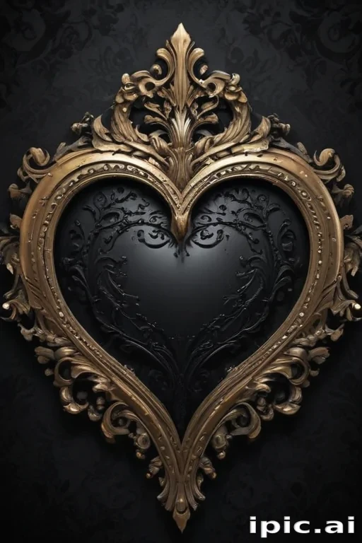 black wallpaper heart
