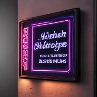 neon sign mockup