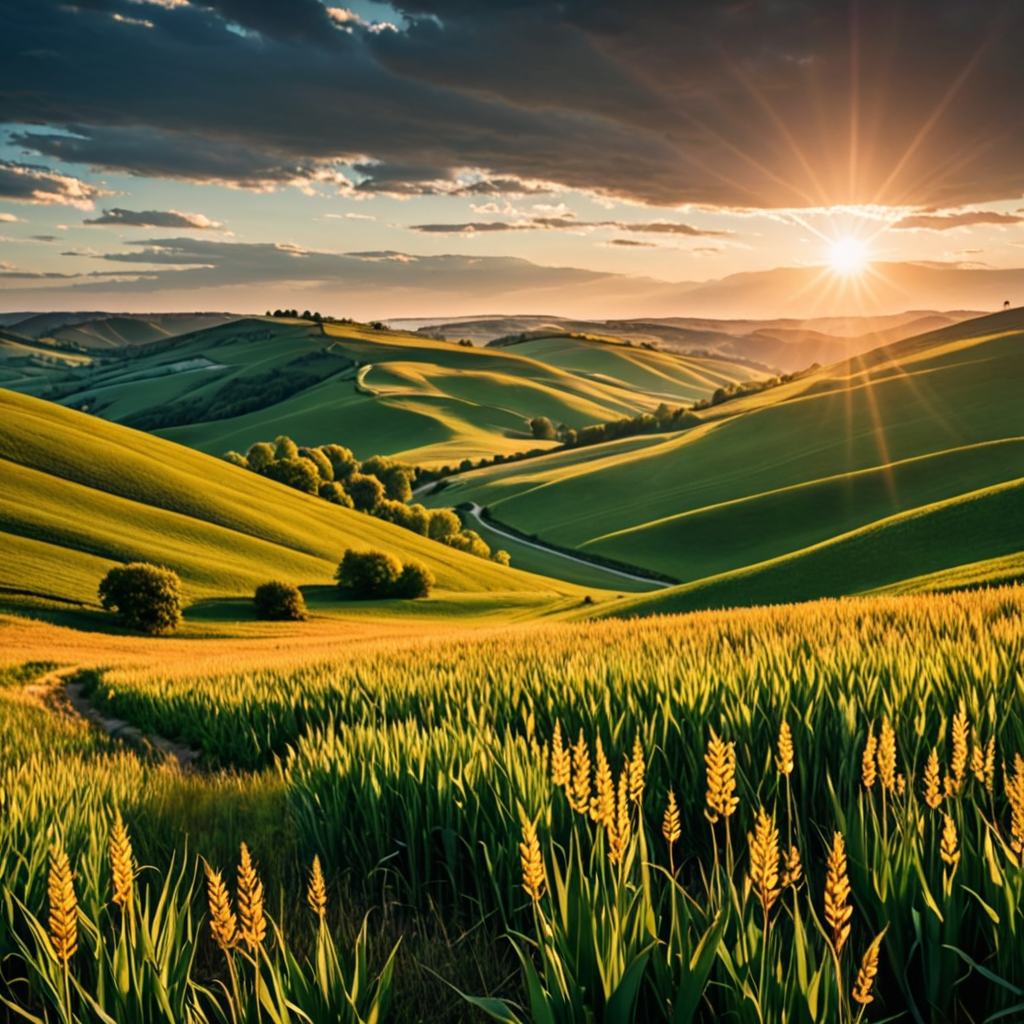 Naturez Beautiful nature landscape with cinematic lights 4k
