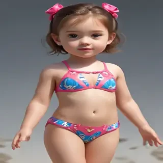 ai art little girl bikini
