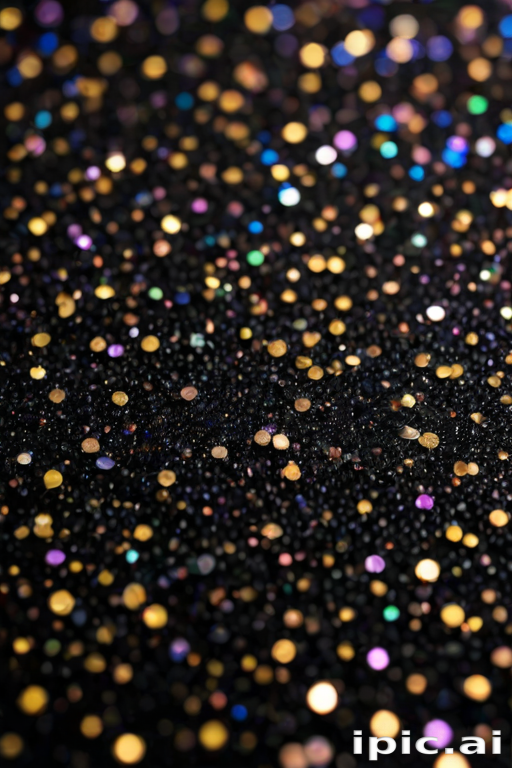 glitter on black background