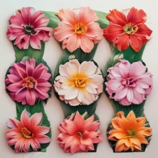 color drawings of flowers