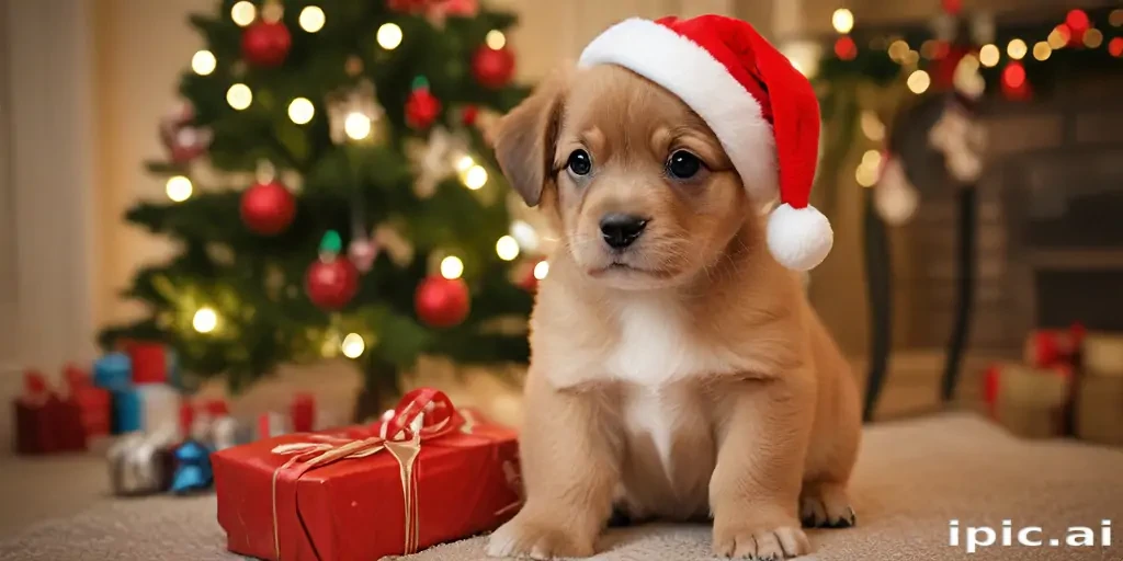christmas dog wallpaper cute