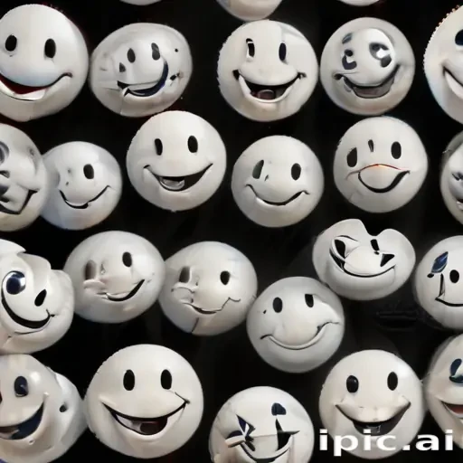 white smiley face black background