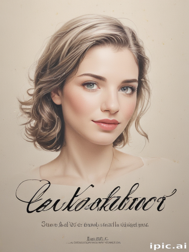 Elegant Portrait of a Young Woman with Soft Waves and Natural Beauty.