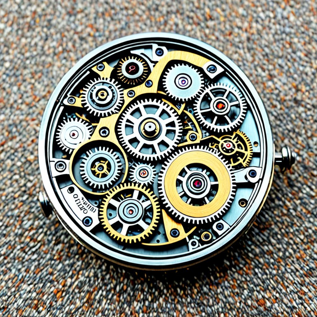 complexe mechanic steampunk clockwork, coloured crystal applications