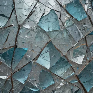 cracked glass transparent