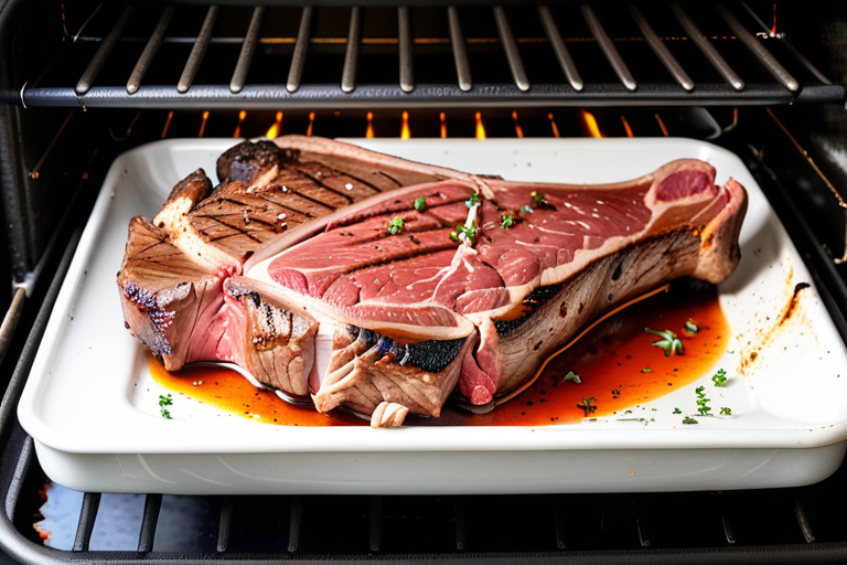 how long to cook t-bone steak in oven