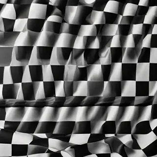 black and white checkered background