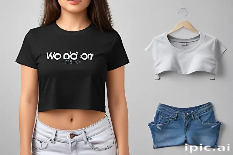 crop top shirt mockup