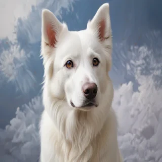 white dog