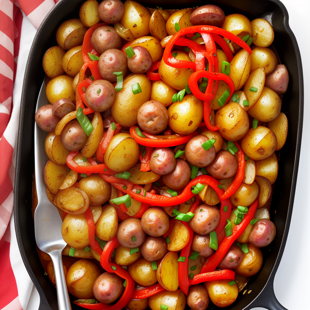 sausage peppers onions and potatoes