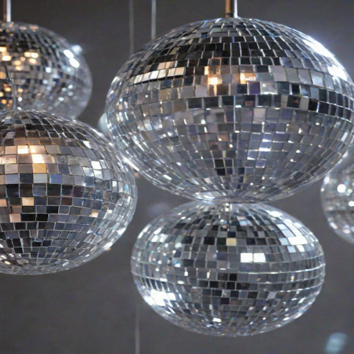 transparent disco balls