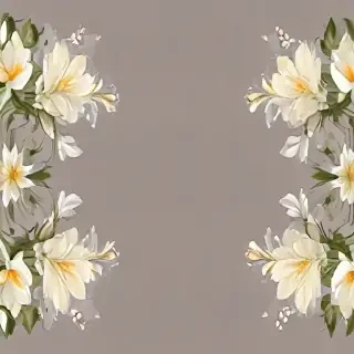 flower border transparent