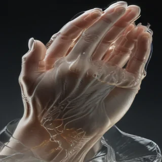 praying hands transparent