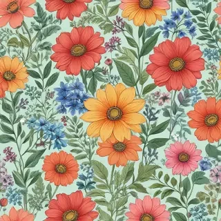 drawings of flowers in color