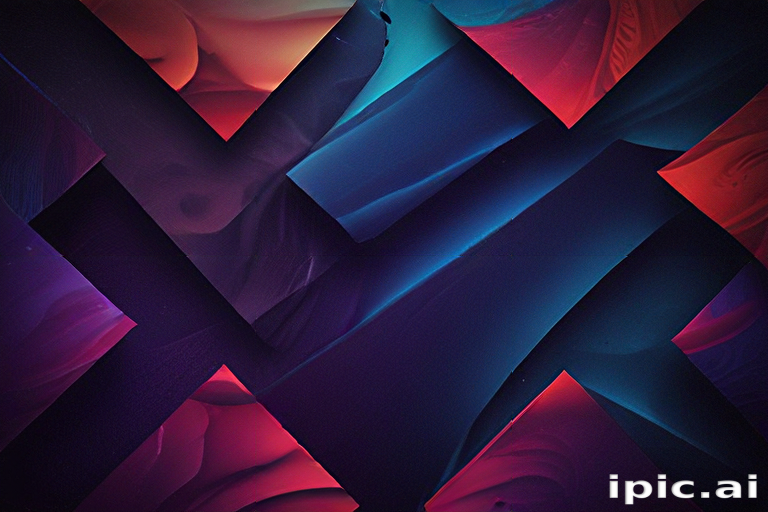 Dynamic Abstract Composition Featuring Bold Colors and Geometric Shapes ...