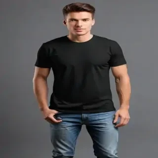 black t shirt mockup