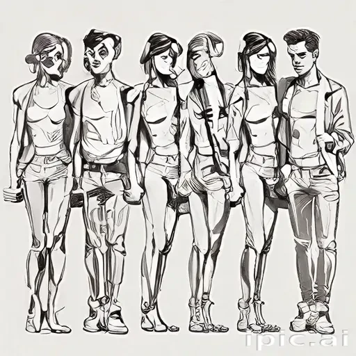 couple drawing poses