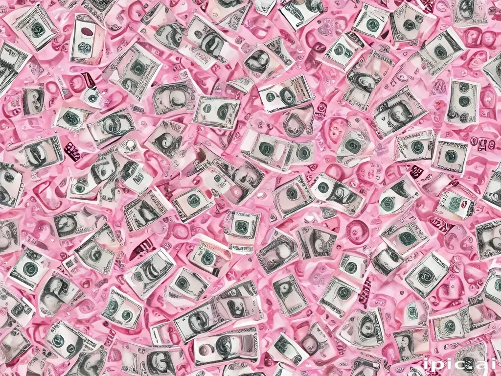 pink money background