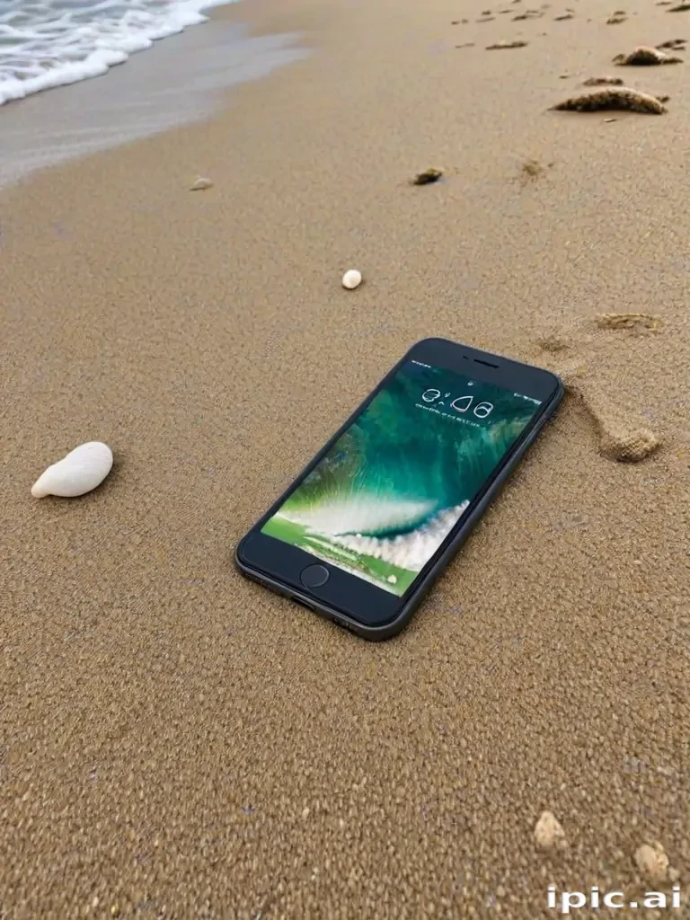 iphone beach