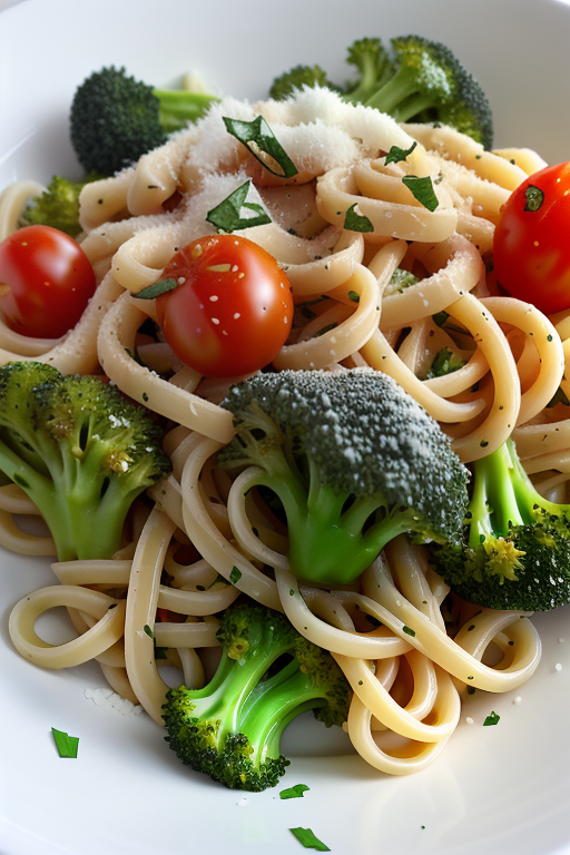 pasta with broccoli and tomatoes