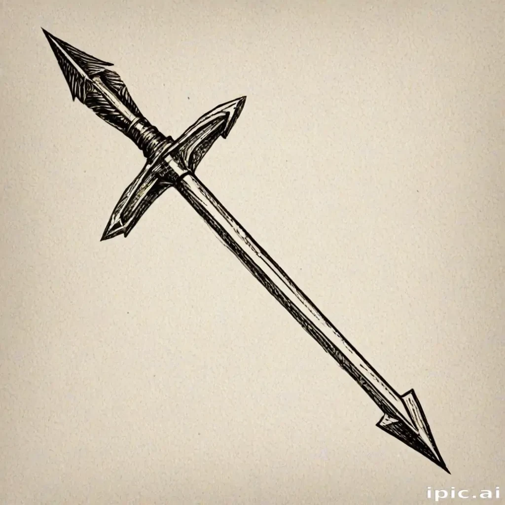 drawn arrow