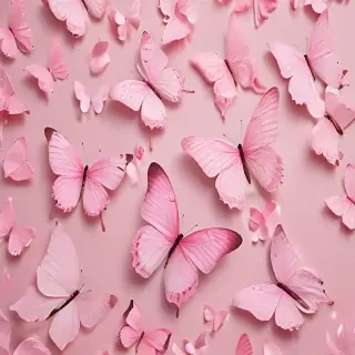 pink butterflies aesthetic
