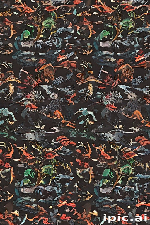 Pattern Increatures Colorful and Intricate Patterns of Various Marine and Land Creatures