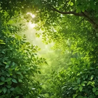 background with green leaves