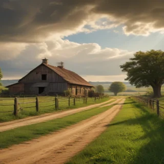 background of a farm