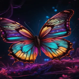 neon butterfly wallpaper