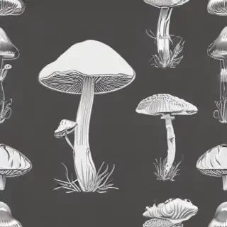 mushroom line art