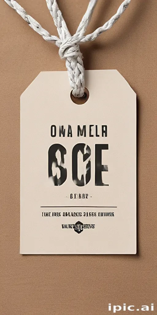 clothing tag mockup