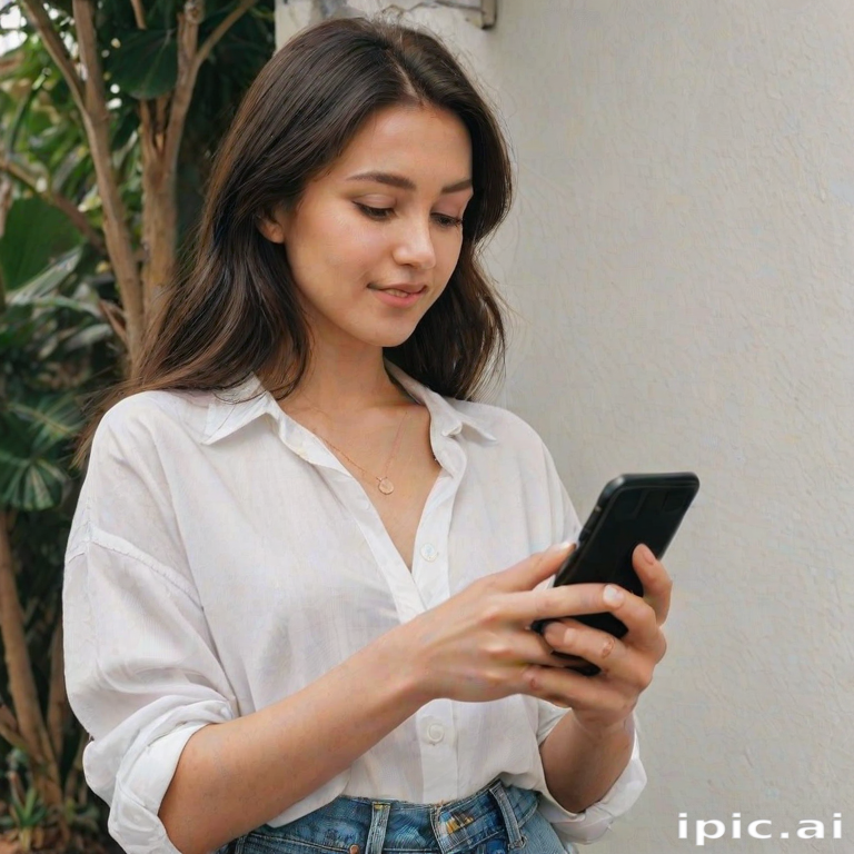 holding phone